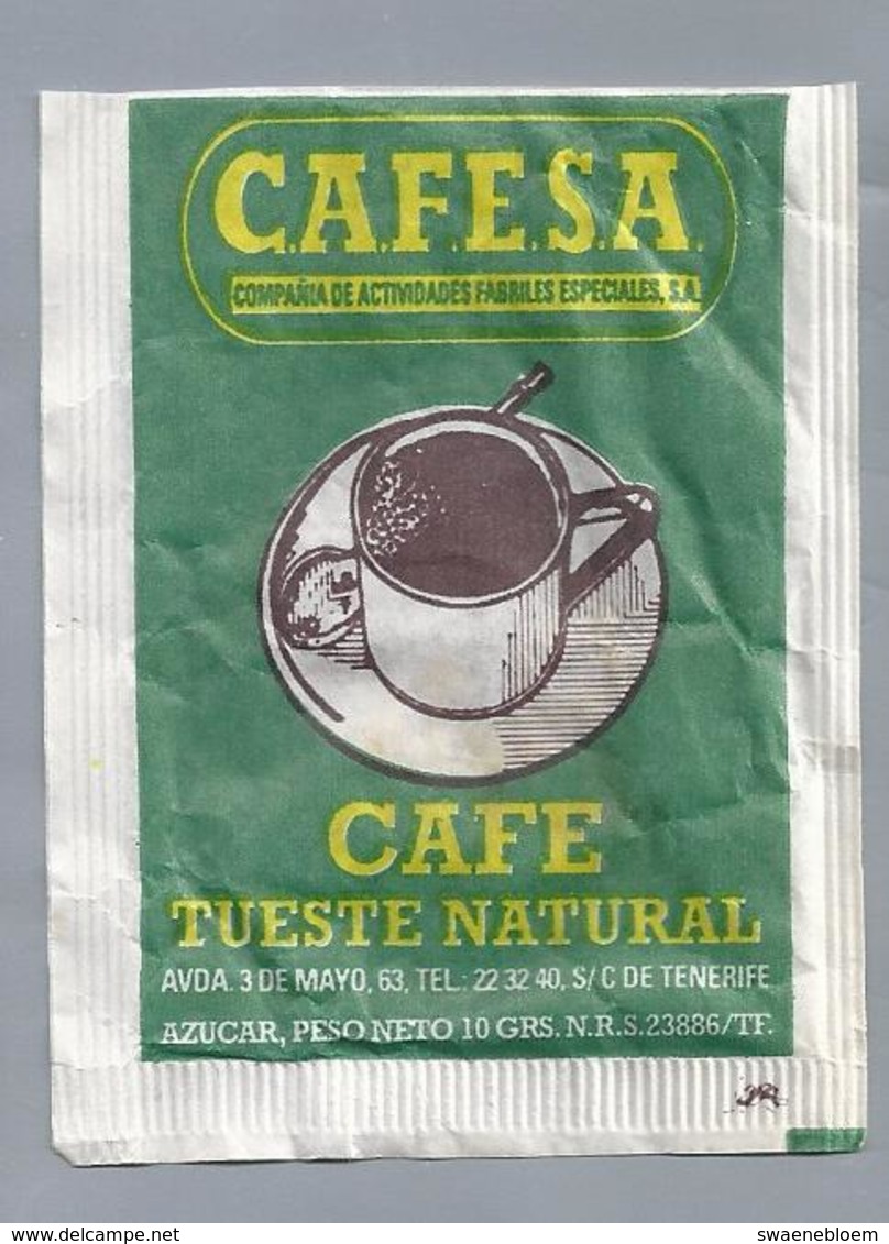 Suikerzakje.- C.A.F.E.S.A. CAFESA. CAFE TUESTE NATUREL. TENERIFE.. Sugar Sucre Zucchero Zucker - Suiker