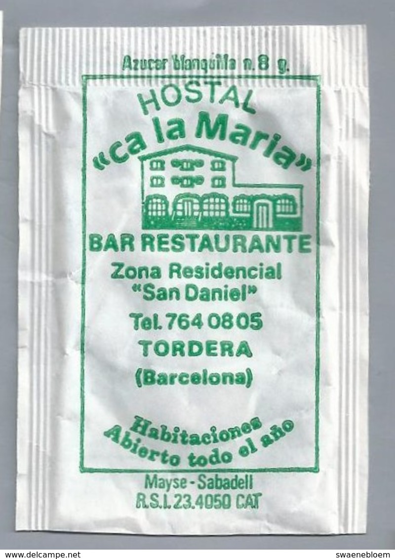 Suikerzakje.- CAFÉS PONT. TUESTE DIARIO. SABADELL. TORDERA. HOSTAL CA LA MARIA. Sugar Sucre Zucchero Zucker - Suiker