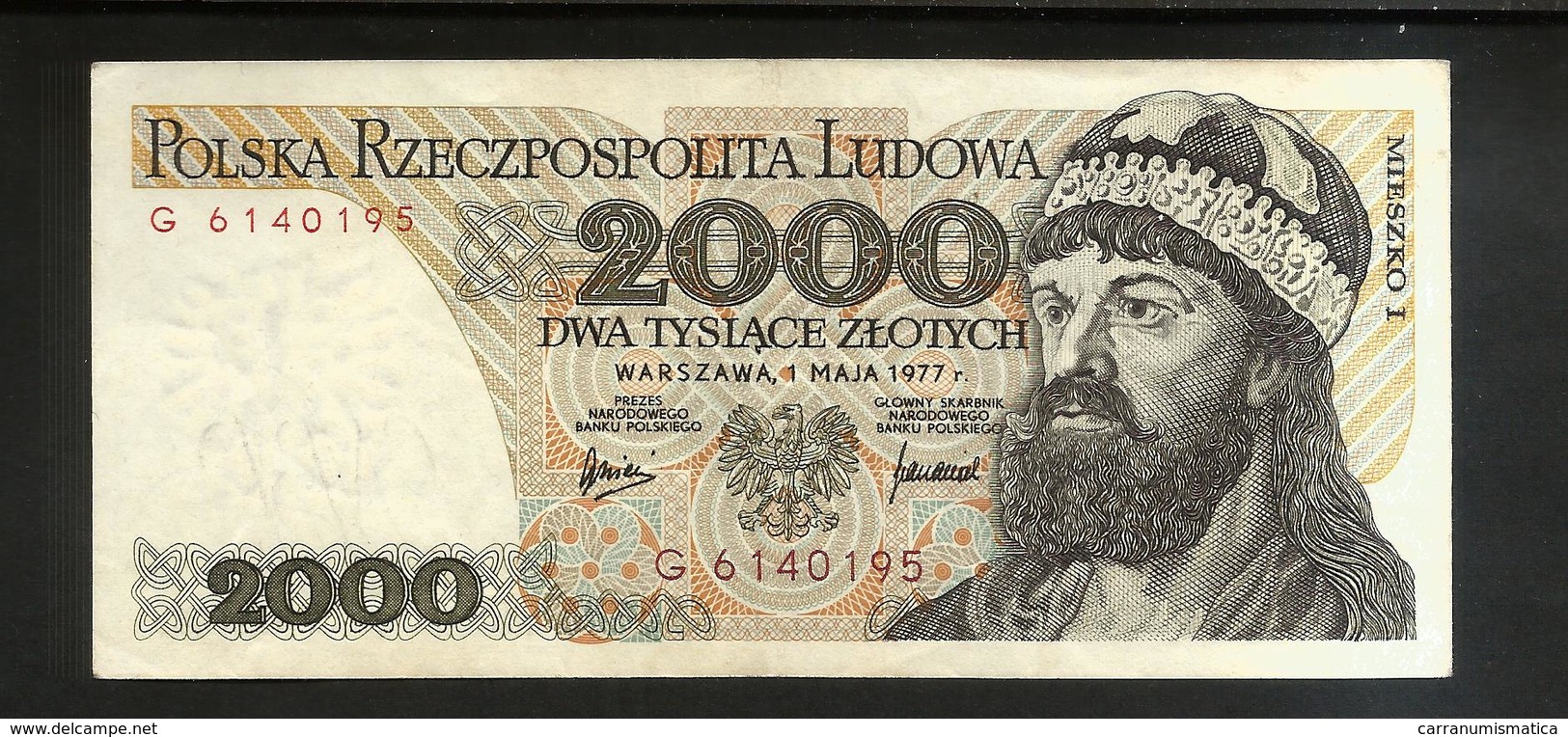 POLONIA / POLAND - NATIONAL BANK - 2000 ZLOTYCH (1977) - Polonia