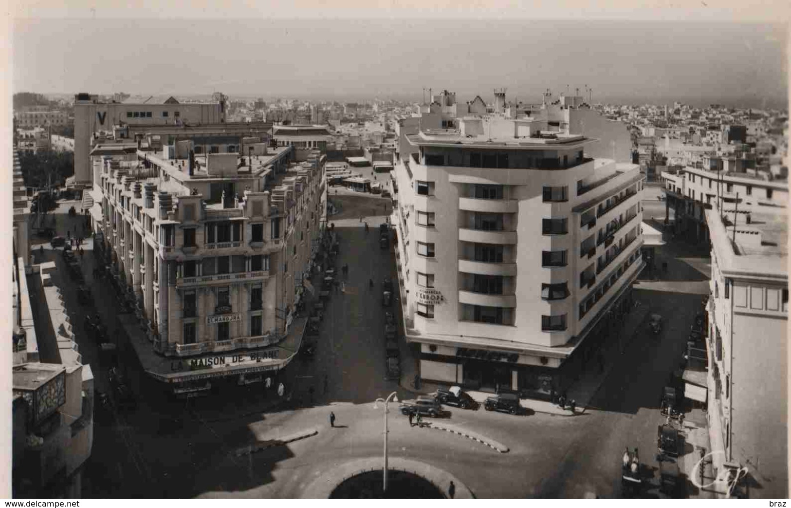 CPSM  Maroc Casablanca Rue Chénier Et Aristide Briand - Casablanca