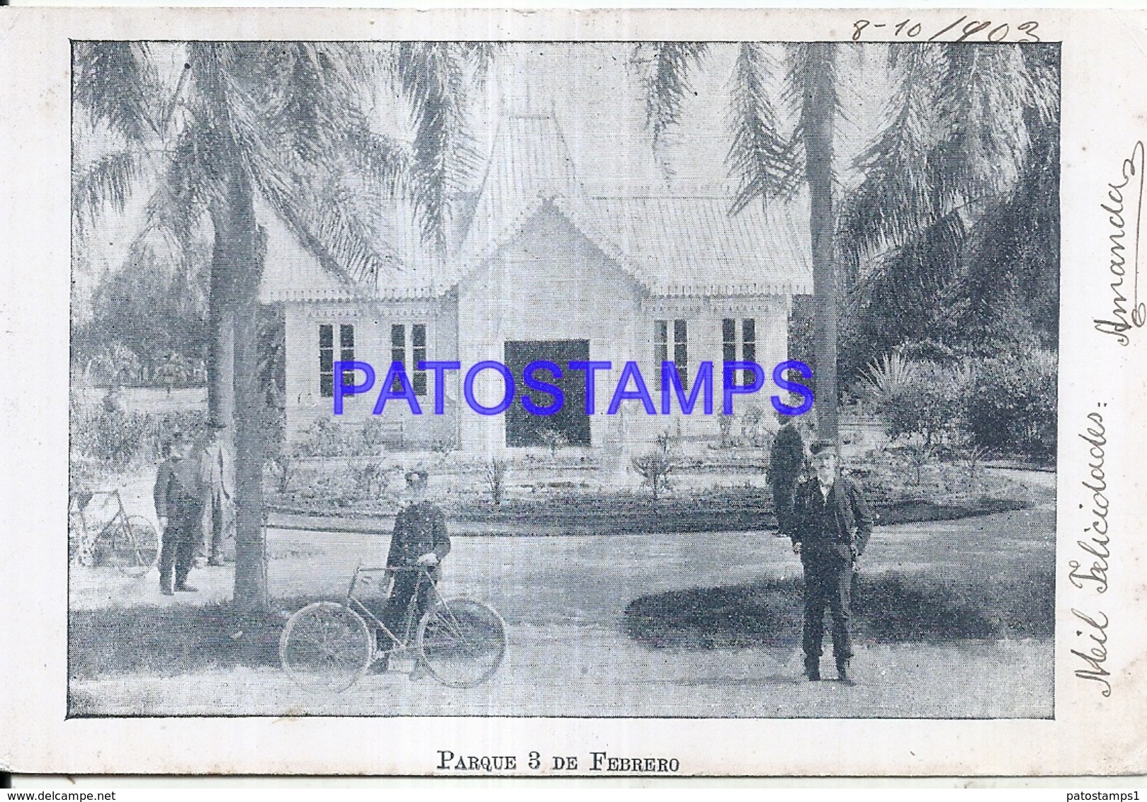 126171 ARGENTINA BUENOS AIRES PARQUE 3 DE FEBRERO YEAR 1903 POSTAL POSTCARD - Argentina