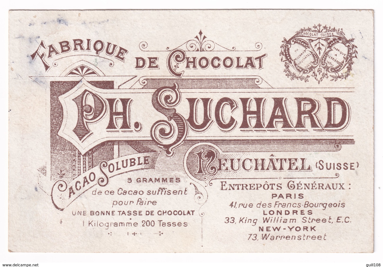 Jolie Chromo Publicité Chocolat Suchard Scène Champêtre Rat Poisson Souris Automne Hiver Mouse Fish Trade Card A31-72 - Suchard