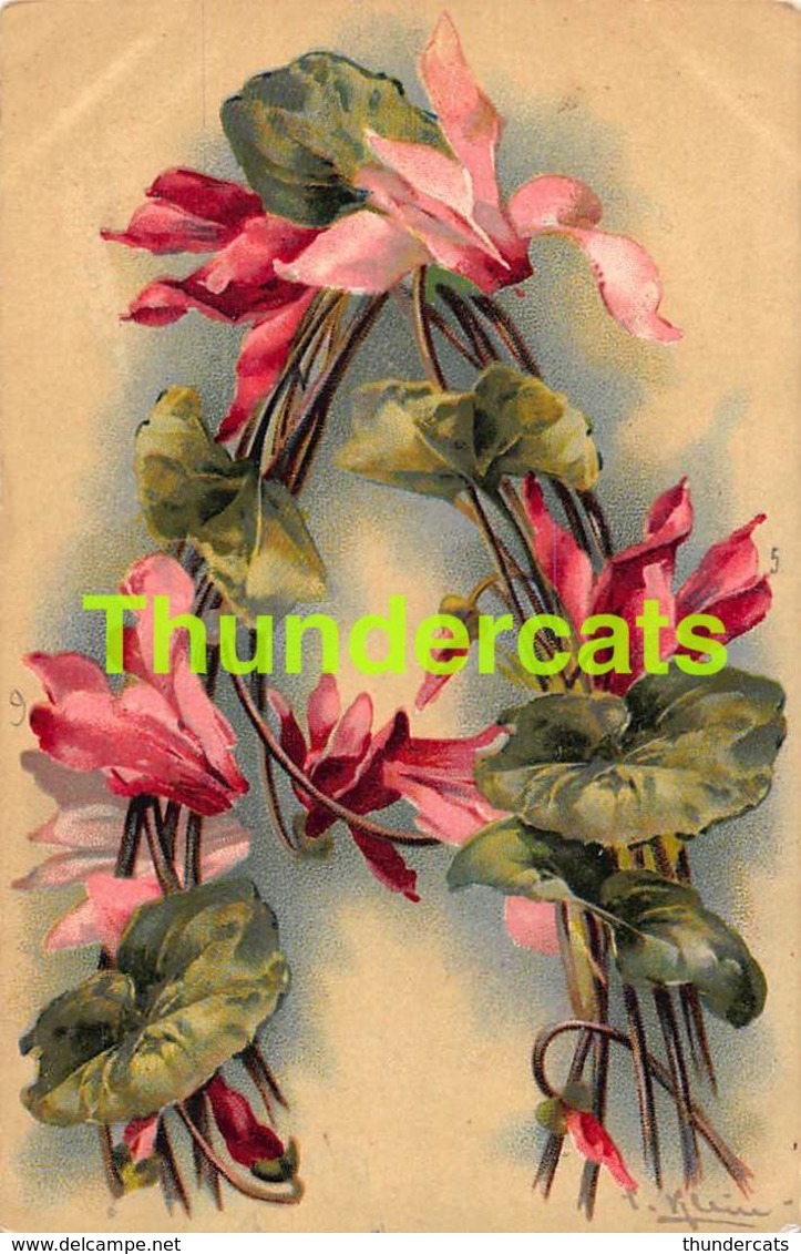 CPA ILLUSTRATEUR CATHARINA KLEIN ARTIST SIGNED CATHERINE KLEIN "  A  "  FLEUR FLOWERS LETTRE ALPHABET LETTER - Klein, Catharina