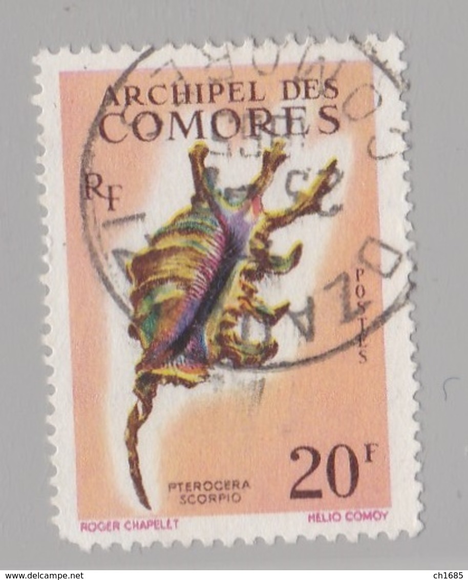 COMORES  :  Yvert :  23  (o)  Coquillage   Cote 13,00 € - Used Stamps