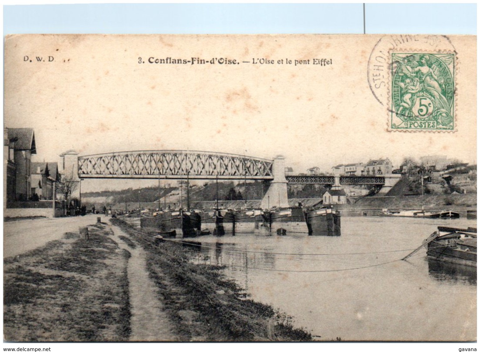 78 CONFLANS-FIN-d'OISE - L'Oise Et Le Pont Eiffel - Conflans Saint Honorine