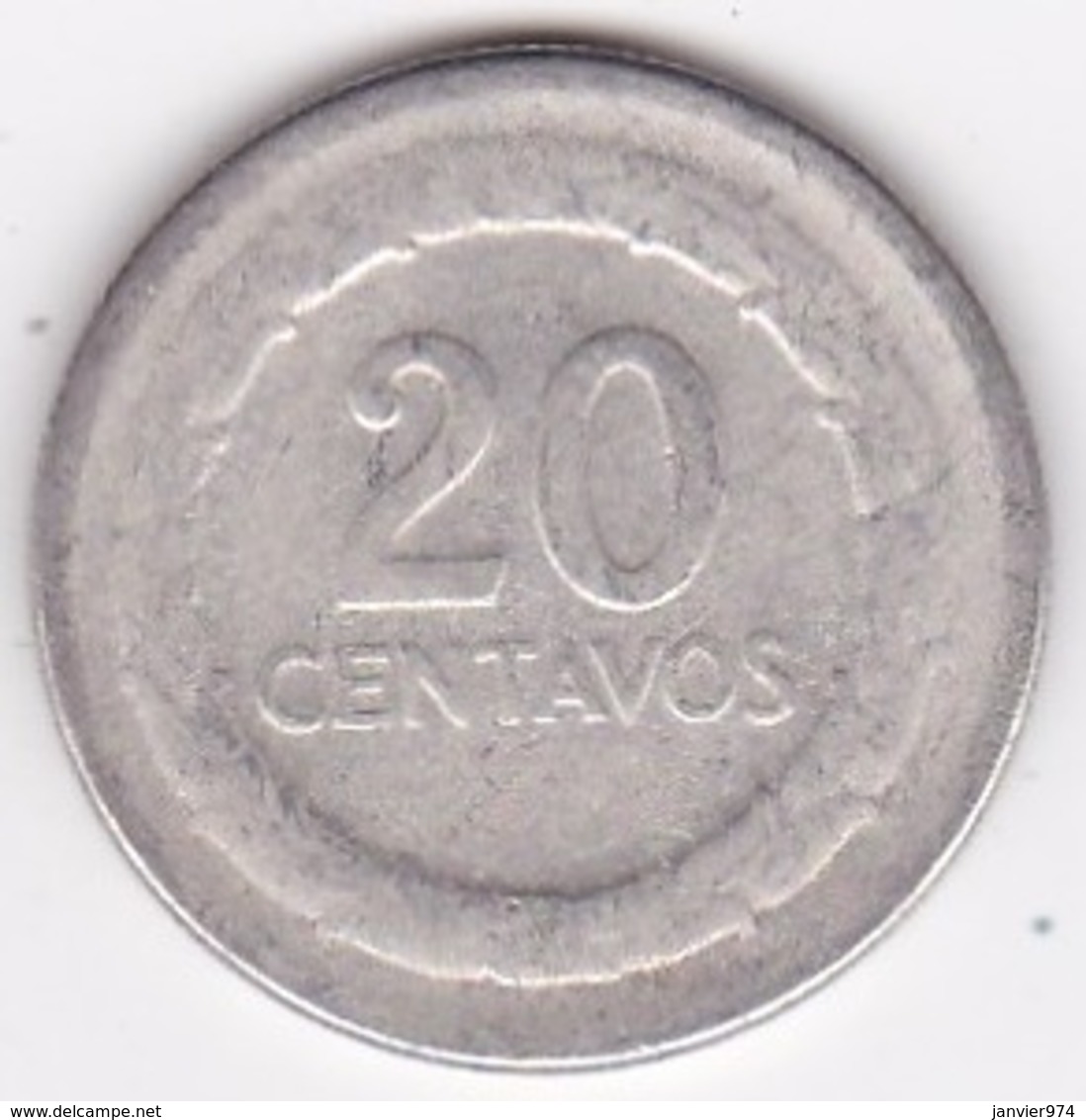 Colombie 20 Centavos 1949, En Argent. KM# 208 - Colombia