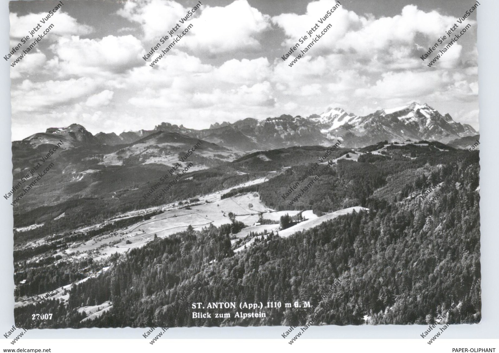 CH 9413 OBEREGG - SANKT ANTON AI, Blick Zum Alpstein - Oberegg