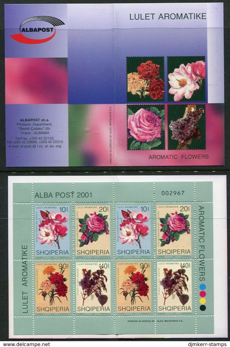 ALBANIA 2001 Flowers Booklet MNH / **.  Michel 2798-801 MH7 - Albanien