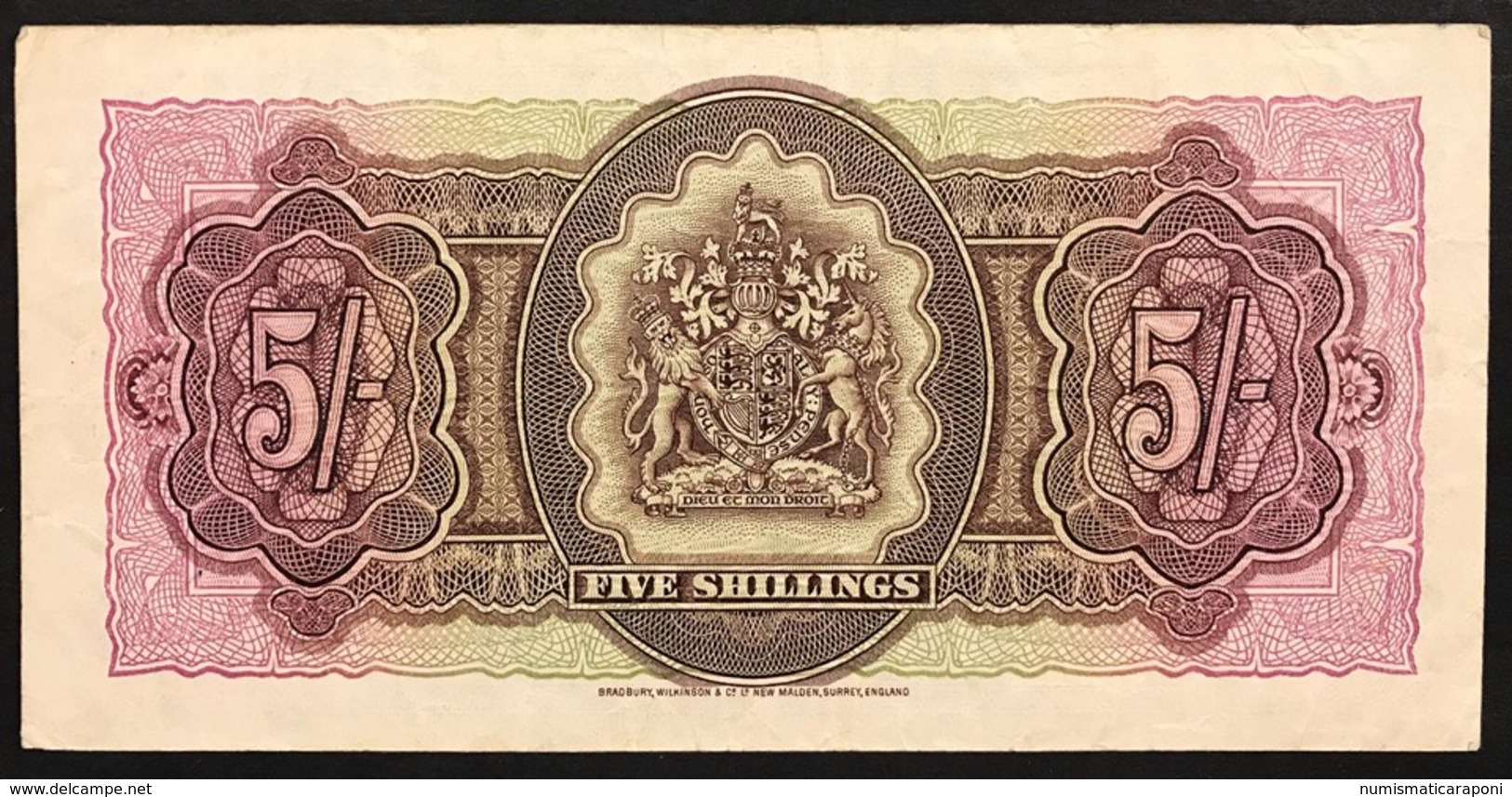 BERMUDA GOVERNMENT  5 SHILLINGS  20.10.1952  Pick#18a Lotto 3042 - Bermudes