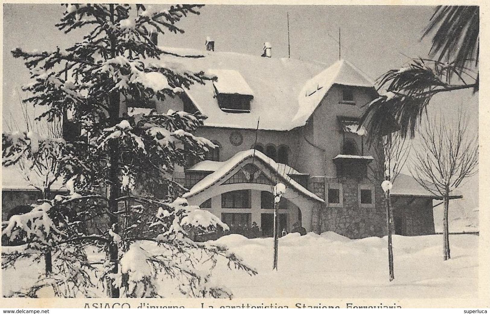 7-ASIAGO-D'INVERNO-LA CARATTERISTICA STAZIONE FERROVIARIA - Stazioni Senza Treni