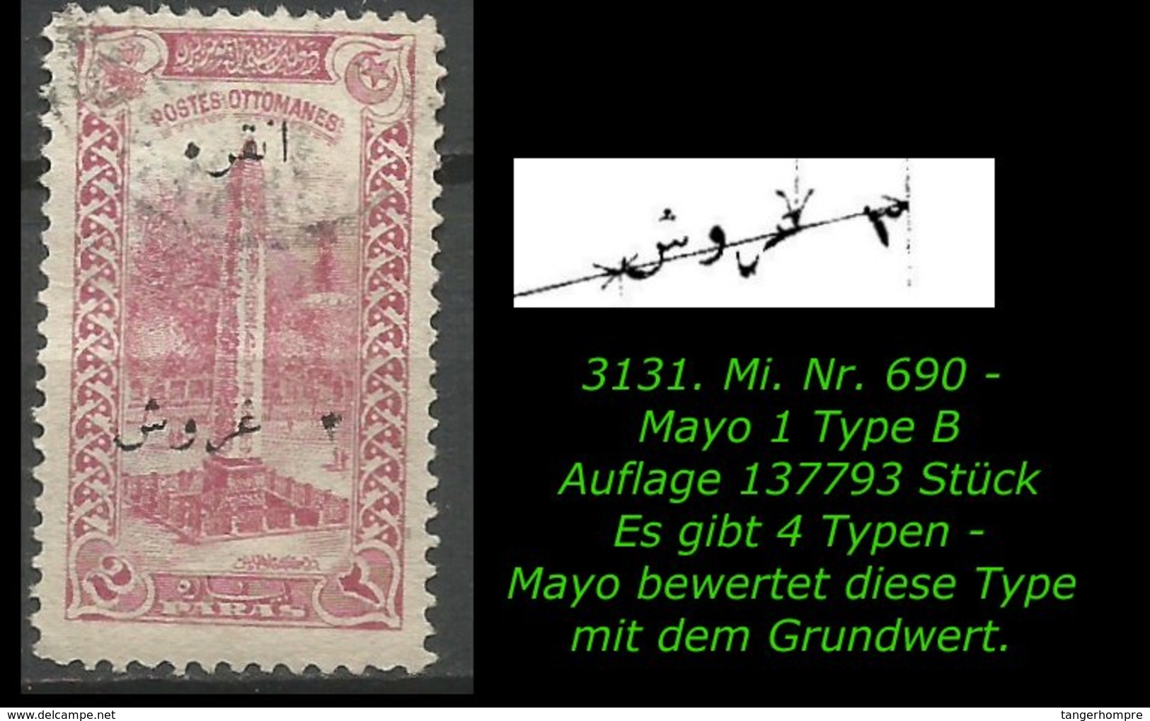 EARLY OTTOMAN SPECIALIZED FOR SPECIALIST, SEE...Mi. Nr. 690 - Mayo 1 B In Gebraucht - 1920-21 Anatolia