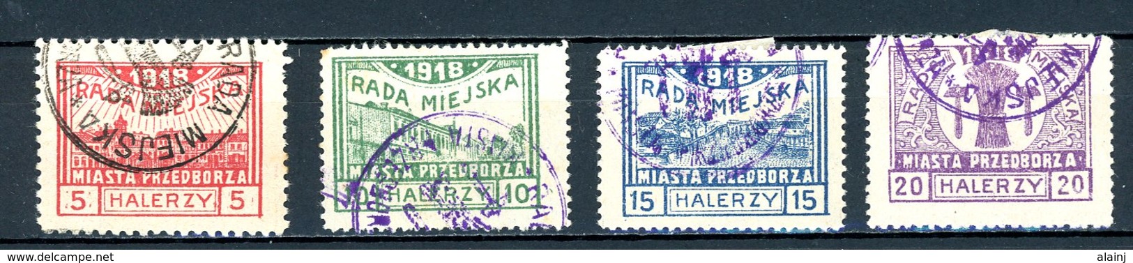 Pologne   Poste Locale  Przedborz    Obl.   ---   Série Complète  --  Valeur Halerzy  --  Bel état - Used Stamps