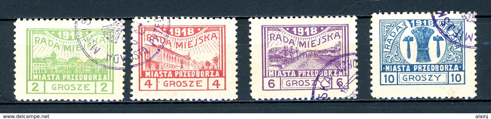 Pologne   Poste Locale  Przedborz   Obl.    ---   Série Complète  --  Valeur Groszy  --  Bel état - Used Stamps