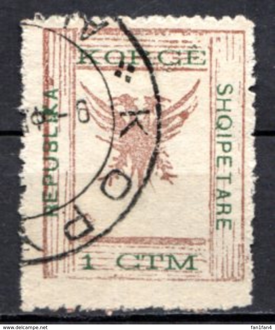 ALBANIE (Principauté) - 1917 - N° 44 - 1 C. Brun Et Vert - (Emission De Koritza (Korcé)) - Albania