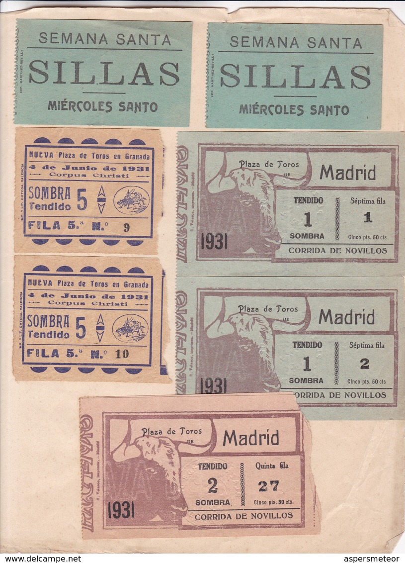 LOTE DE 119 BOLETOS DE TRANVIA, AUTOBUSES, OBNIBUS Y FERROCARRIL, 23 ENTRADA A EVENTOS. ESPAÑA CIRCA 1930's. - LILHU