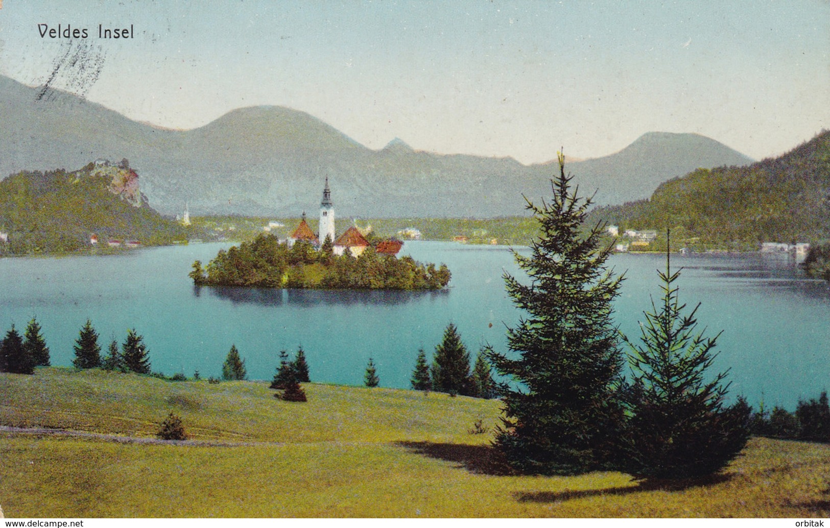 Bled (Veldes) * See, Kirche, Insel, Alpen * Slowenien * AK641 - Eslovenia