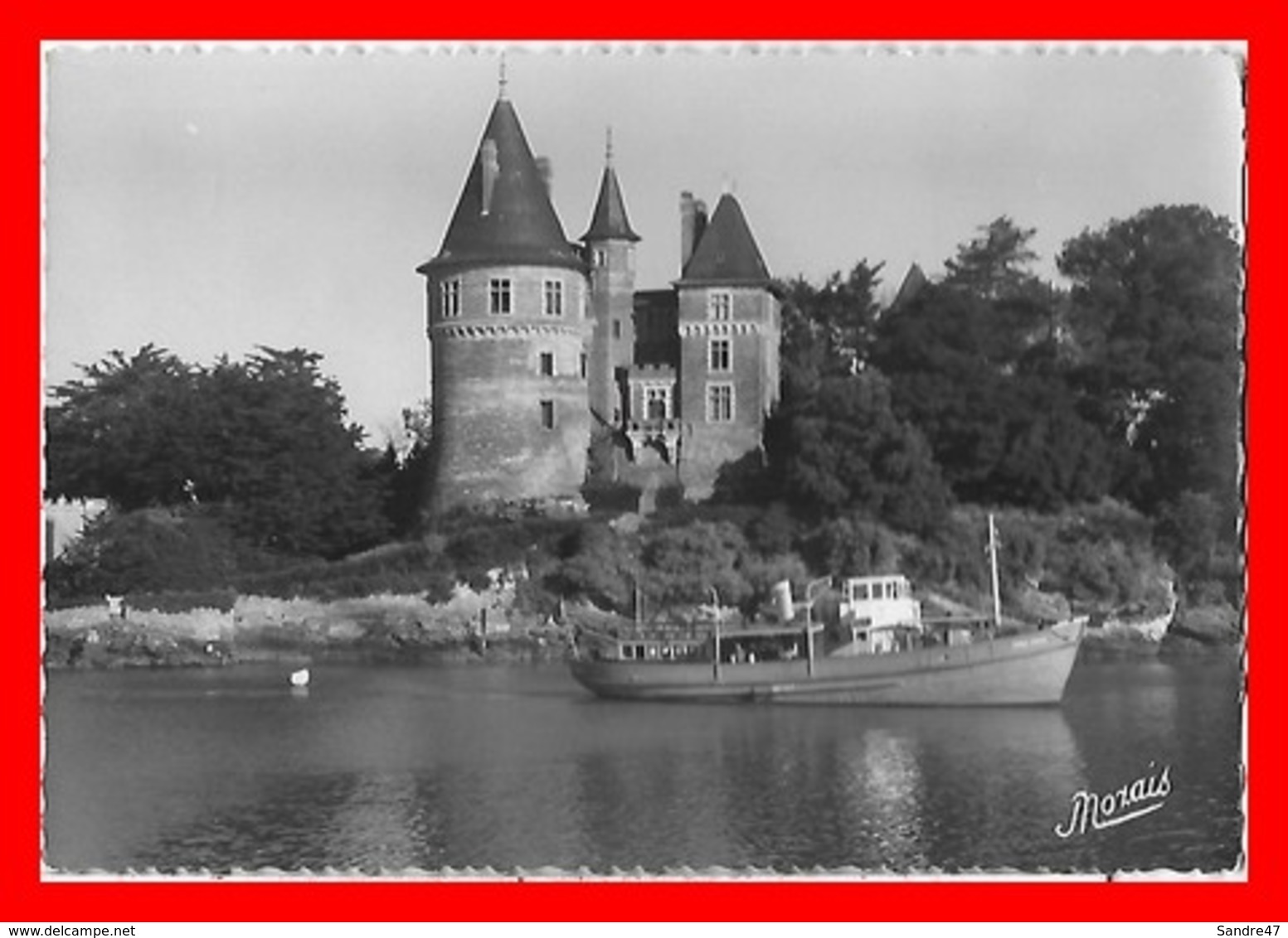 3CPSM/pf (44) PORNIC. Le Château Et Le Pen-Men / Môle, Le Pen-Men Arrivant De Noirmoutier / Vue Générale Du Port...K342 - Pornic