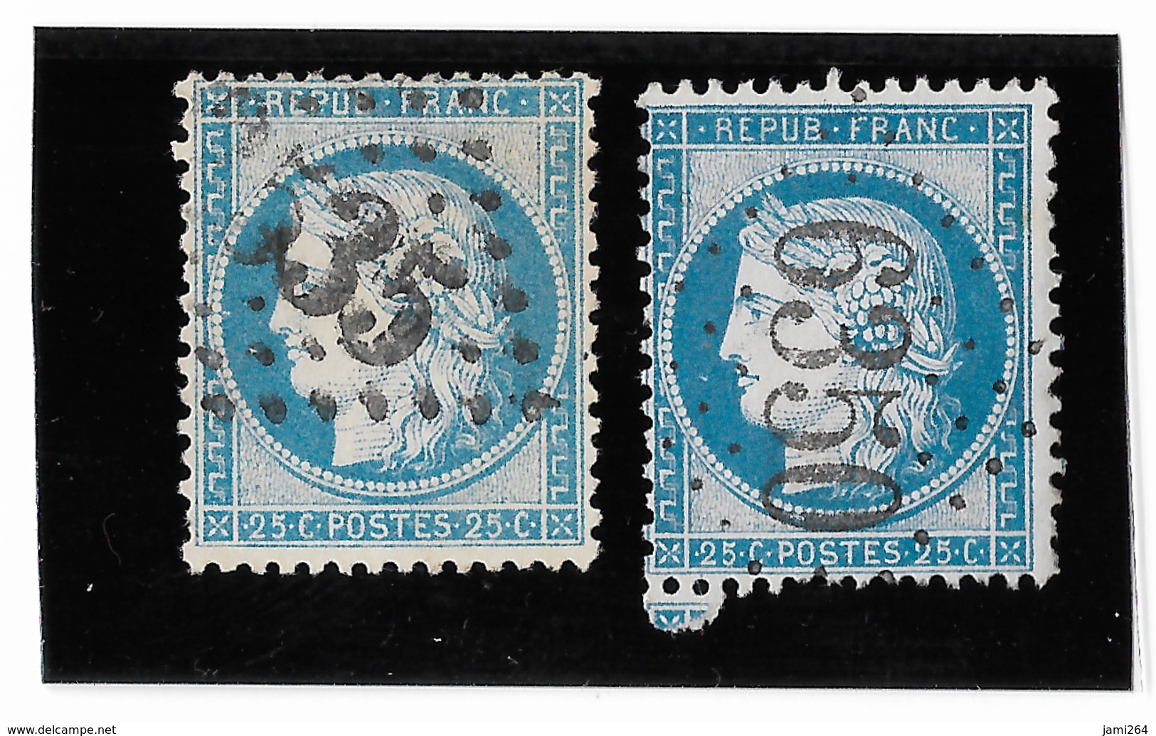 TIMBRE 60/1   ;  N°8 G3 ; 1er Et 2ème état ;GC 6350 MARCELCAVE (fort Indi);  RARE (filet Sup ,dessus LeR De Franc) ; TTB - 1871-1875 Ceres