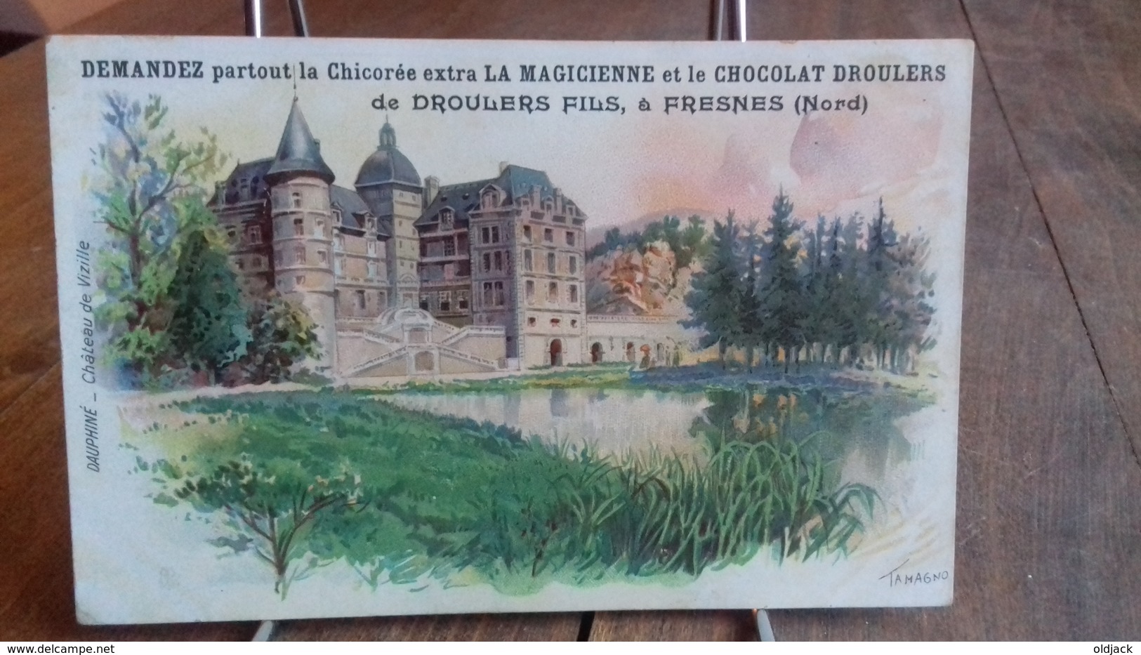 PUB.Chocolat DROULERS Et Chicorée Extra LA MAGICIENNE à FRESNE (nord).(S50.19) - Pubblicitari