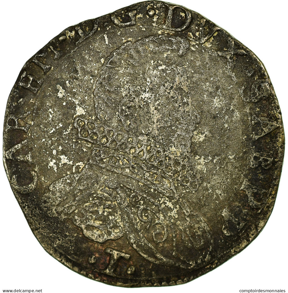Monnaie, États Italiens, Carlo Emmanuele I, 2 Fiorini, 1613, Torino, TB, Billon - Piemont-Sardinien-It. Savoyen