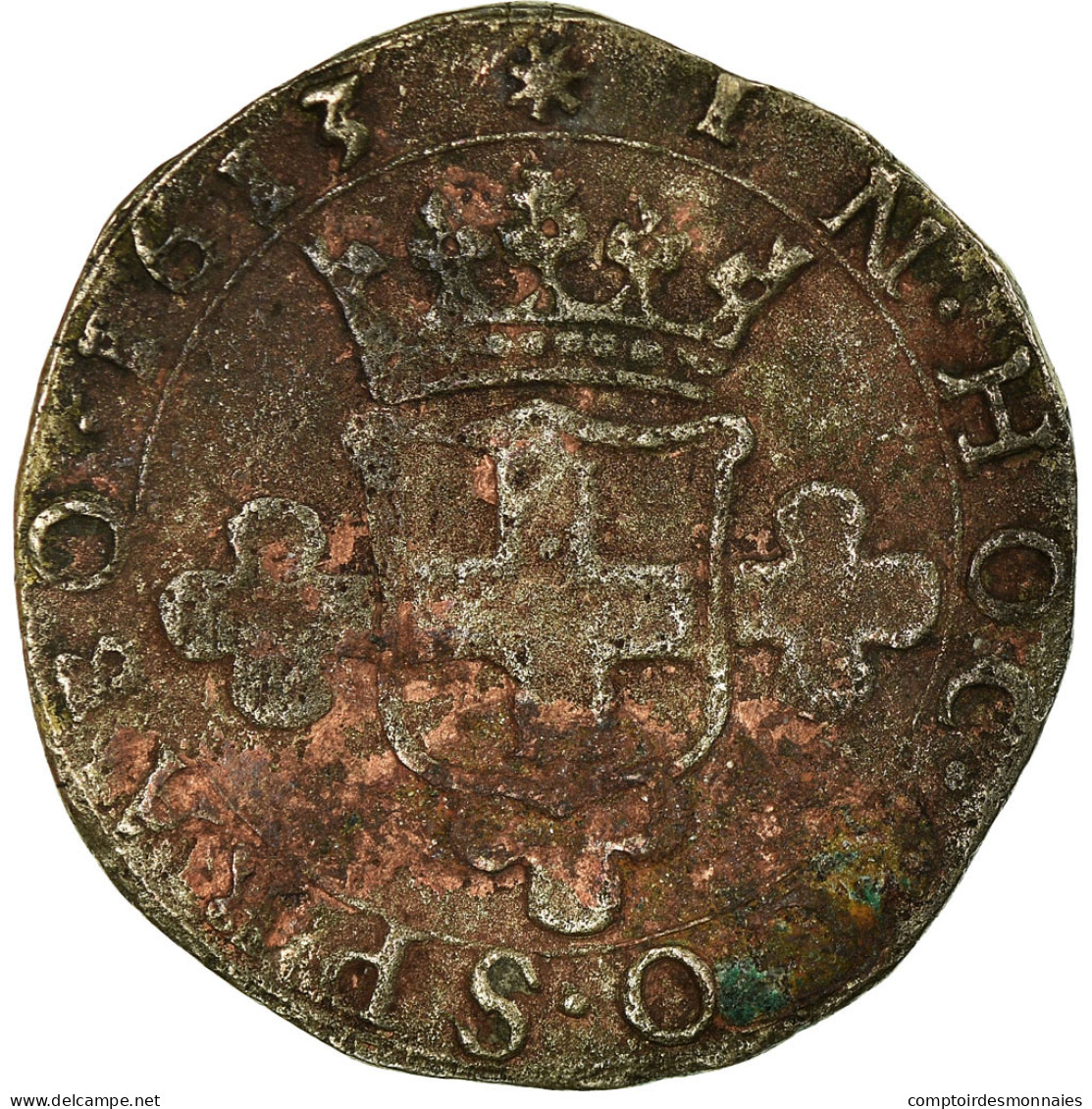 Monnaie, États Italiens, Carlo Emmanuele I, 2 Fiorini, 1613, Torino, TB, Billon - Italian Piedmont-Sardinia-Savoie