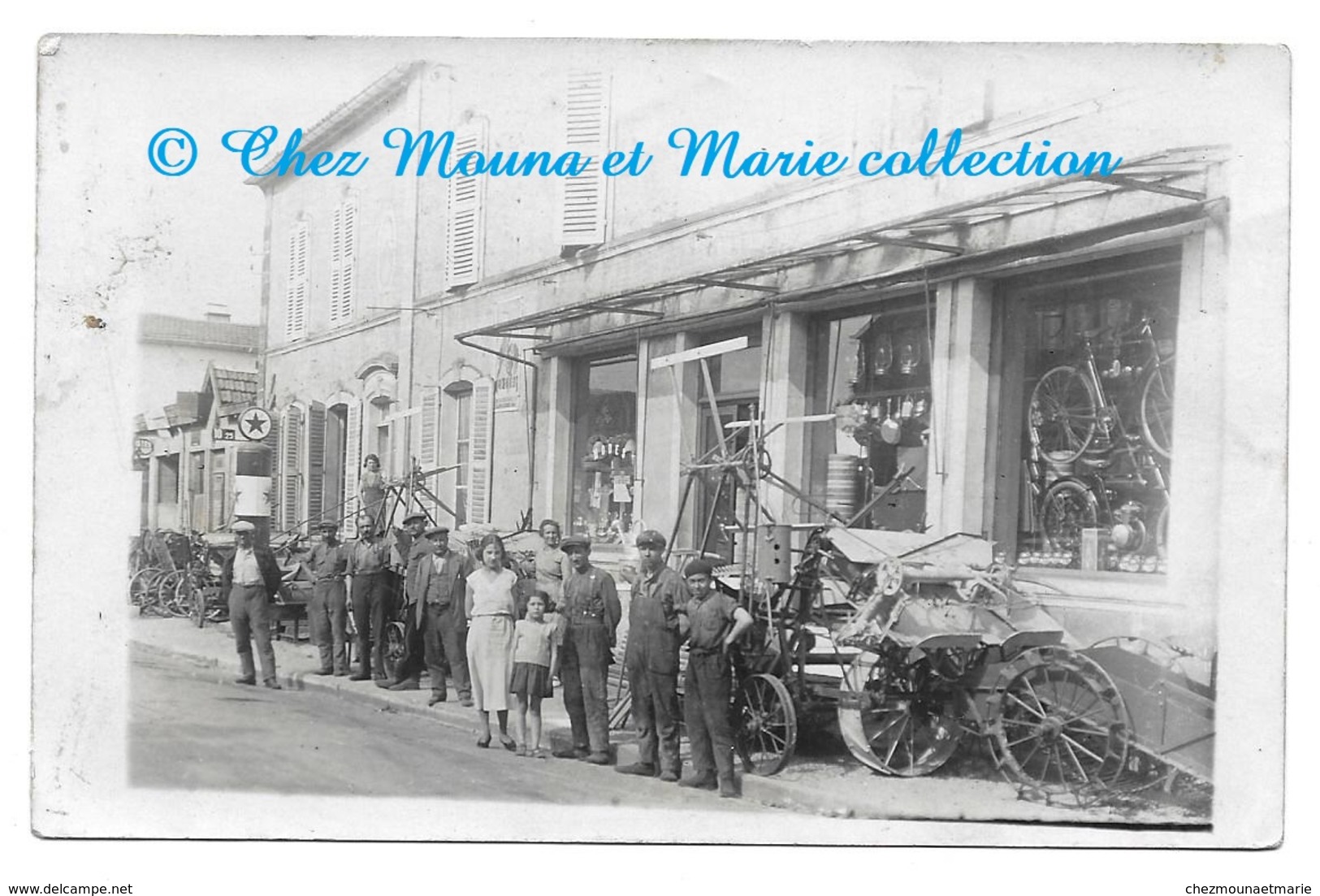 MAGASIN COMMERCE D ENGINS AGRICOLES CYCLES MODE - CARTE PHOTO - Negozi