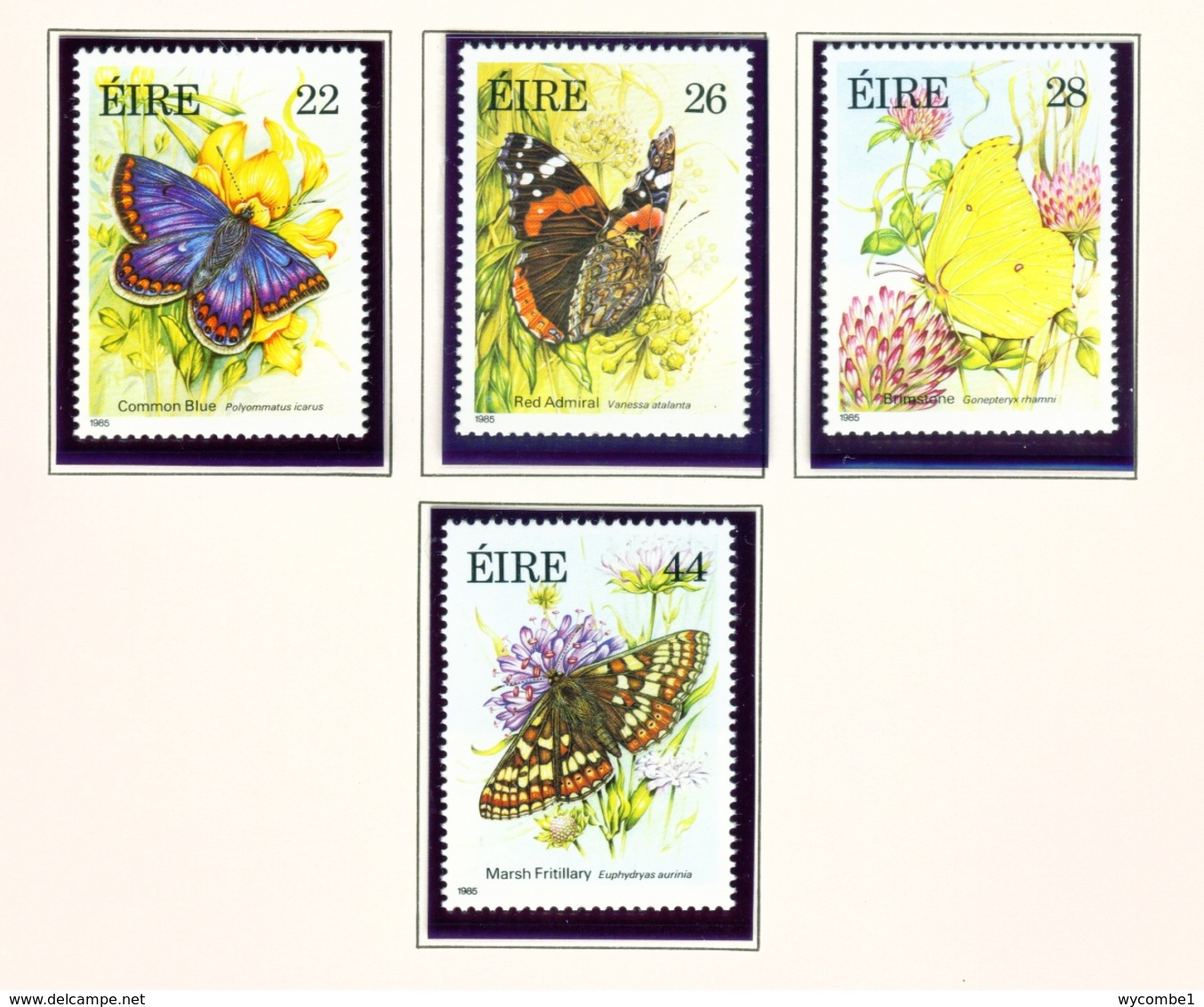 IRELAND  -  1985 Butterflies Set  Unmounted/Never Hinged Mint - Unused Stamps