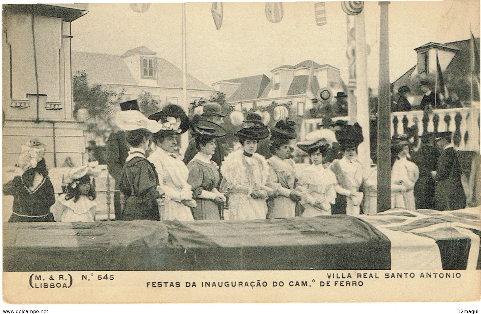 PORTUGAL-POSTCARDS- TEMA- C. DE FERRO(ESTAÇÕES)--FARO-V. RAL DE SANTO ANTONIO.FESTAS DA INAUGURAÇÃO CAMINHO DE FERRO - Faro