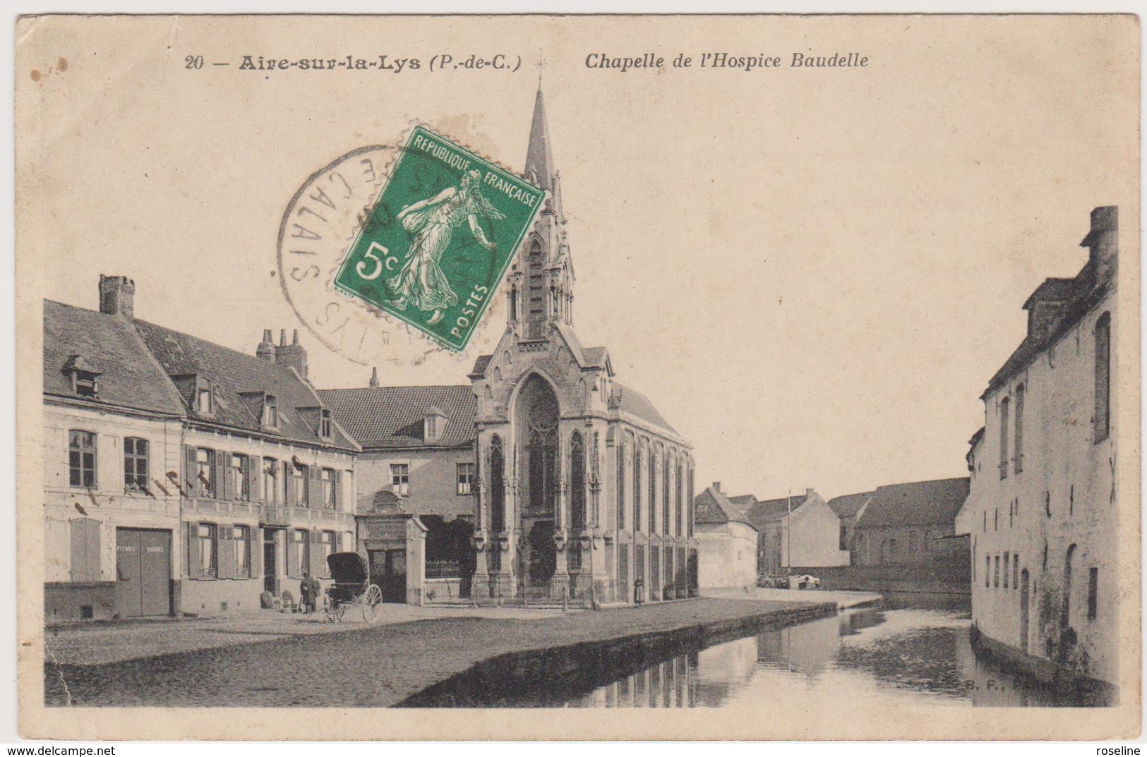 62  AIRE SUR LA LYS  - Chapelle Hospice Baudelle - CPA  9x14 N/B BE - Aire Sur La Lys