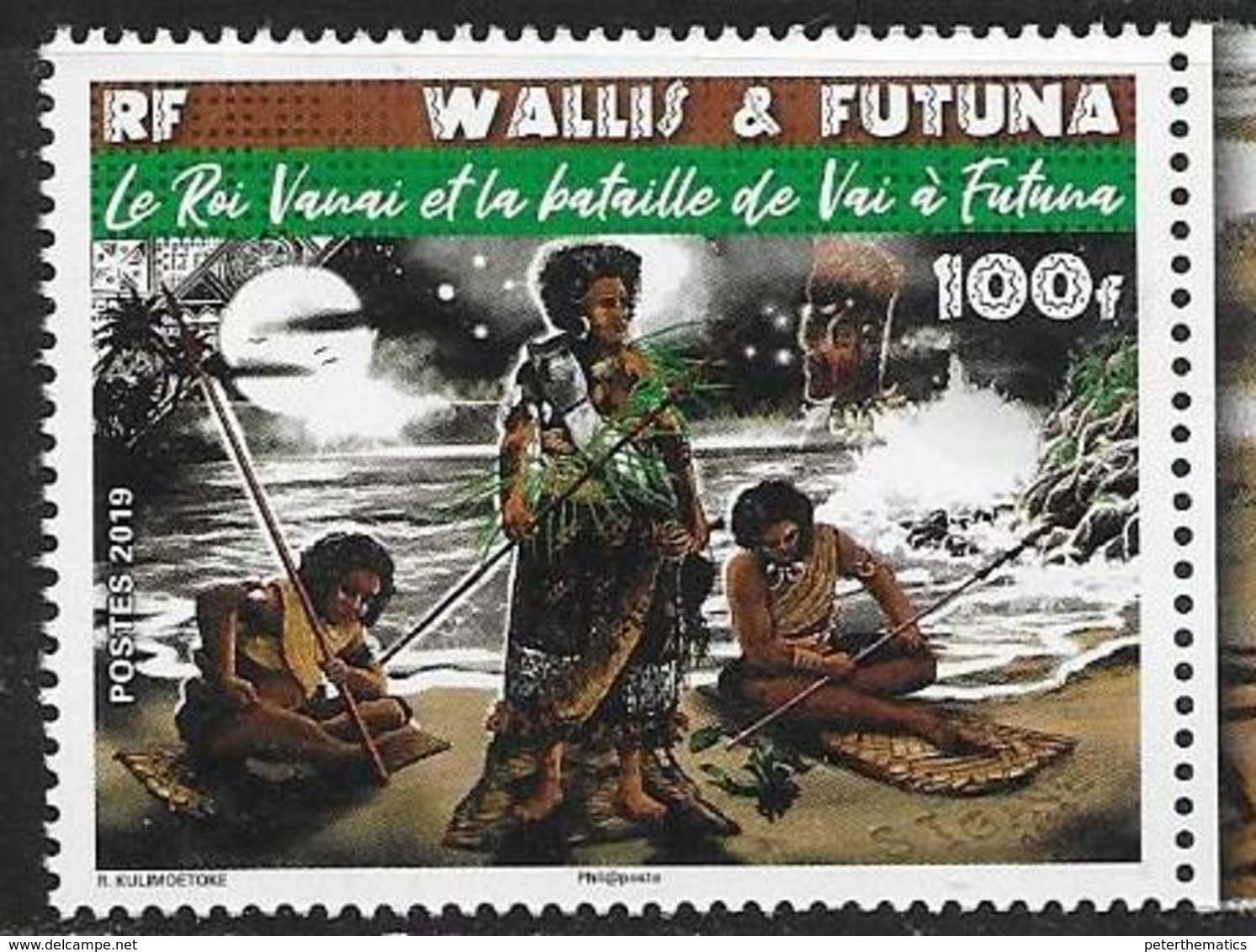 WALLIS ET FUTUNA, 2019, MNH, KING VANAI AND THE BATTLE, WARRIORS, 1v - Disfraces