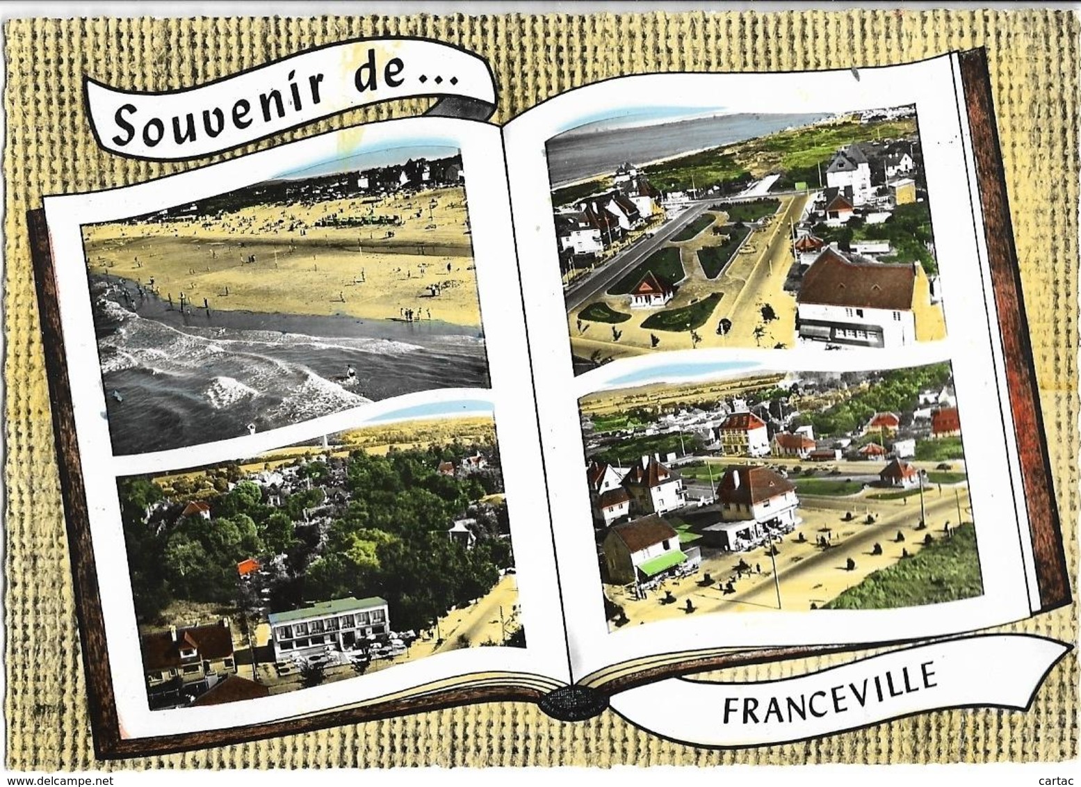 D14 - FRANCEVILLE - SOUVENIR DE FRANCEVILLE - VUE D'ENSEMBLE-HÔTEL LES DUNES - Livre Ouvert  Avec  4 Clichés - Other & Unclassified