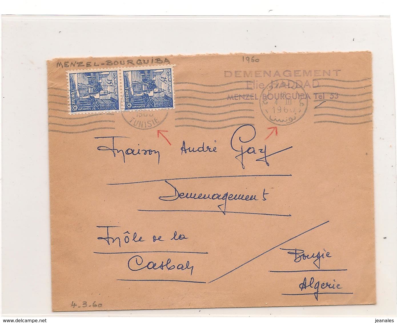 1960 ENVELOPPE POUR BOUGIE (ALGERIE) - Tunisia (1956-...)