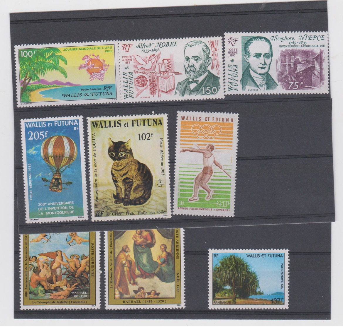 WALLIS ET FUTUNA Lot 9 T 1983 Neufs Xx  N° YT PA 123 à 131 - 1983 - Neufs