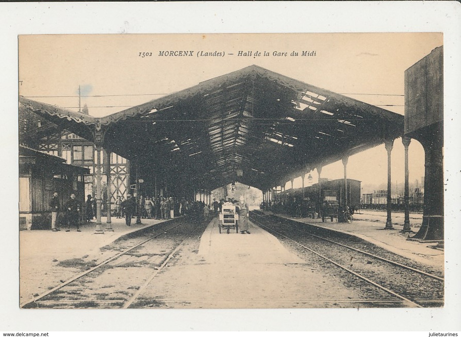 40 MORCENX LE HALL DE LA GARE DU MIDI CPA BON ETAT - Morcenx