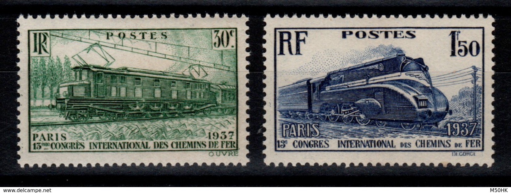 YV 339 & 340 N** Chemins De Fer Train Cote 20 Euros - Nuovi