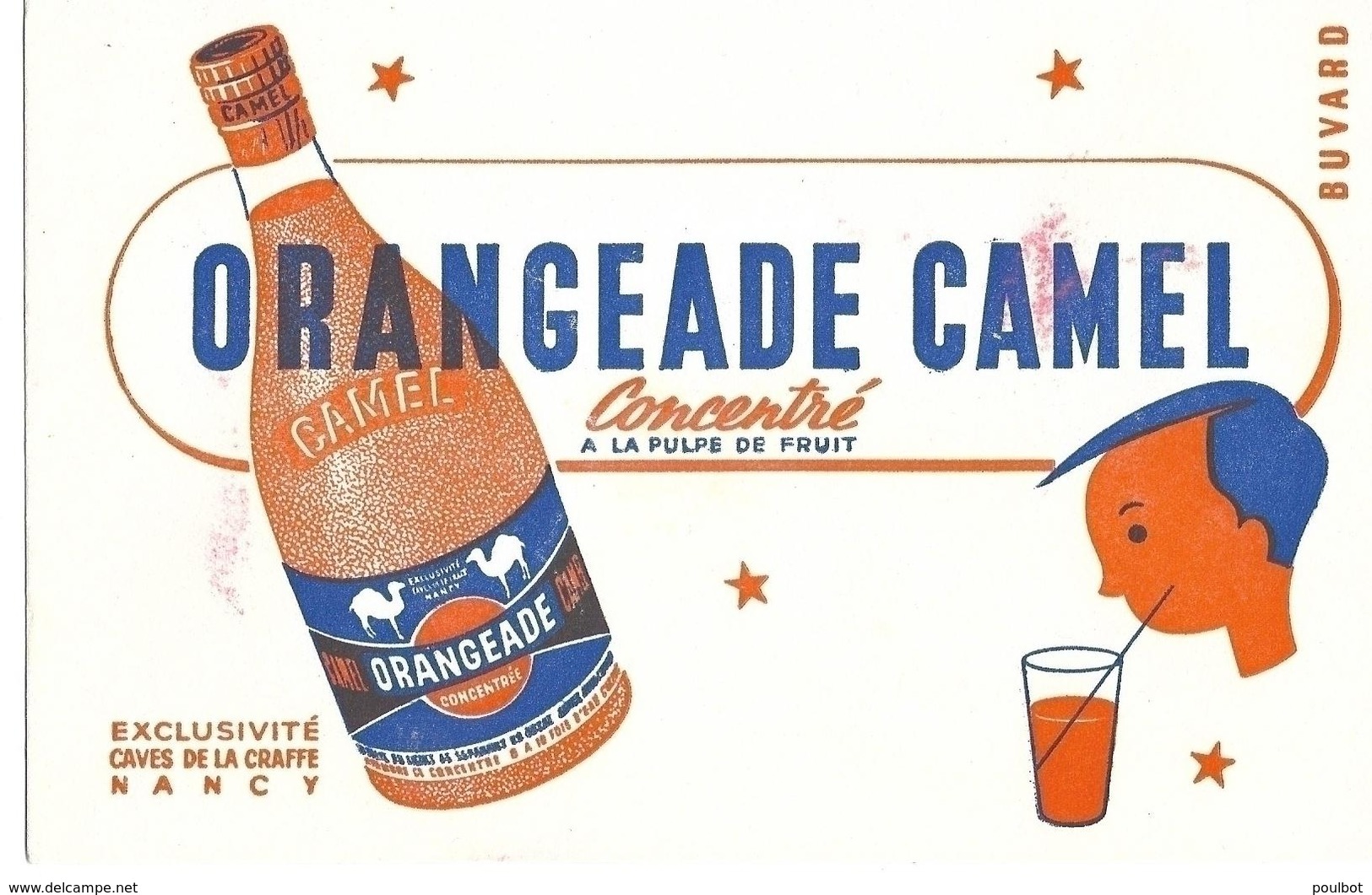 BUVARD ORANGEADE  CAMEL  Caves De La Graffe NANCY - Frisdrank