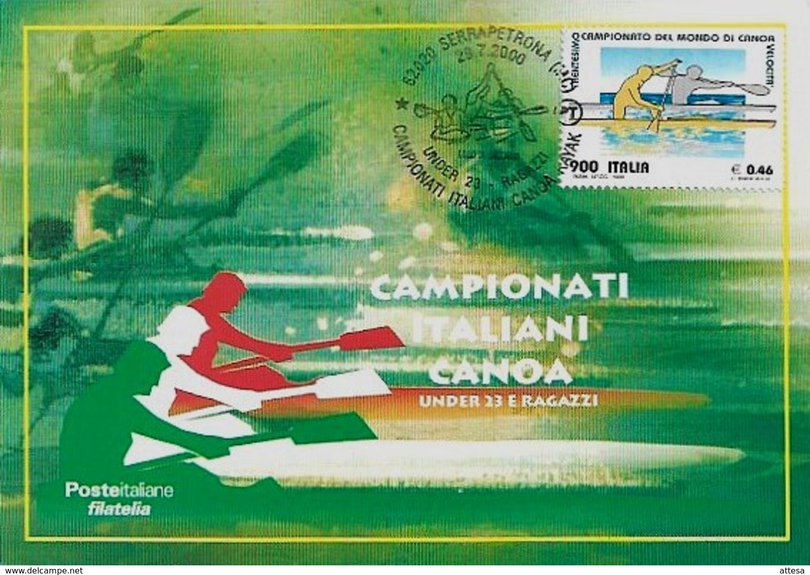 Serrapetrona 29-7-2000 Campionati Italiani Di Canoa Under 23 - Kanu