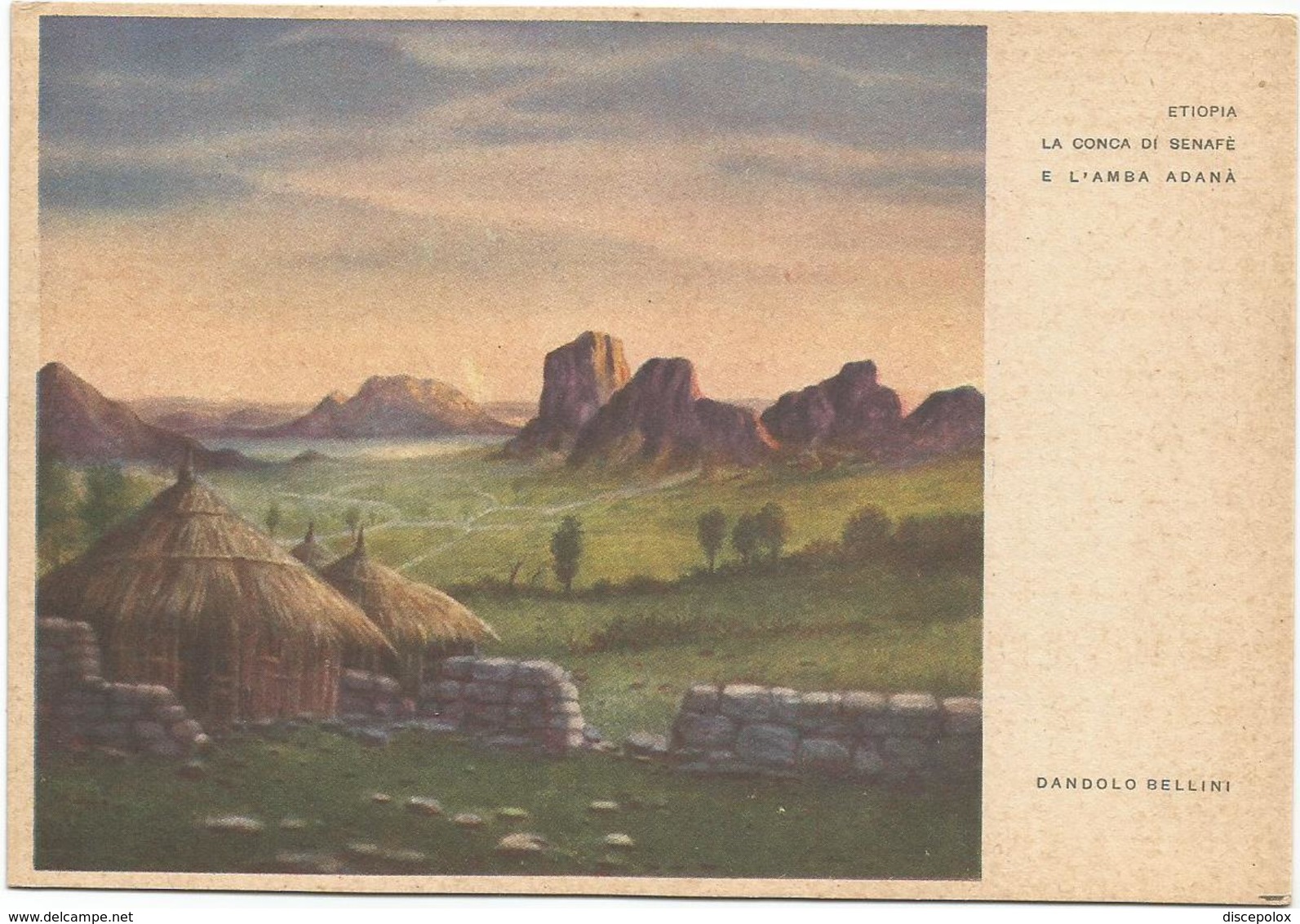 Y4589/90 Etiopia - La Conca Di Senafè E L'Amba Adanà - Illustrazione Illustration Dandolo Bellini / Non Viaggiata - Etiopia