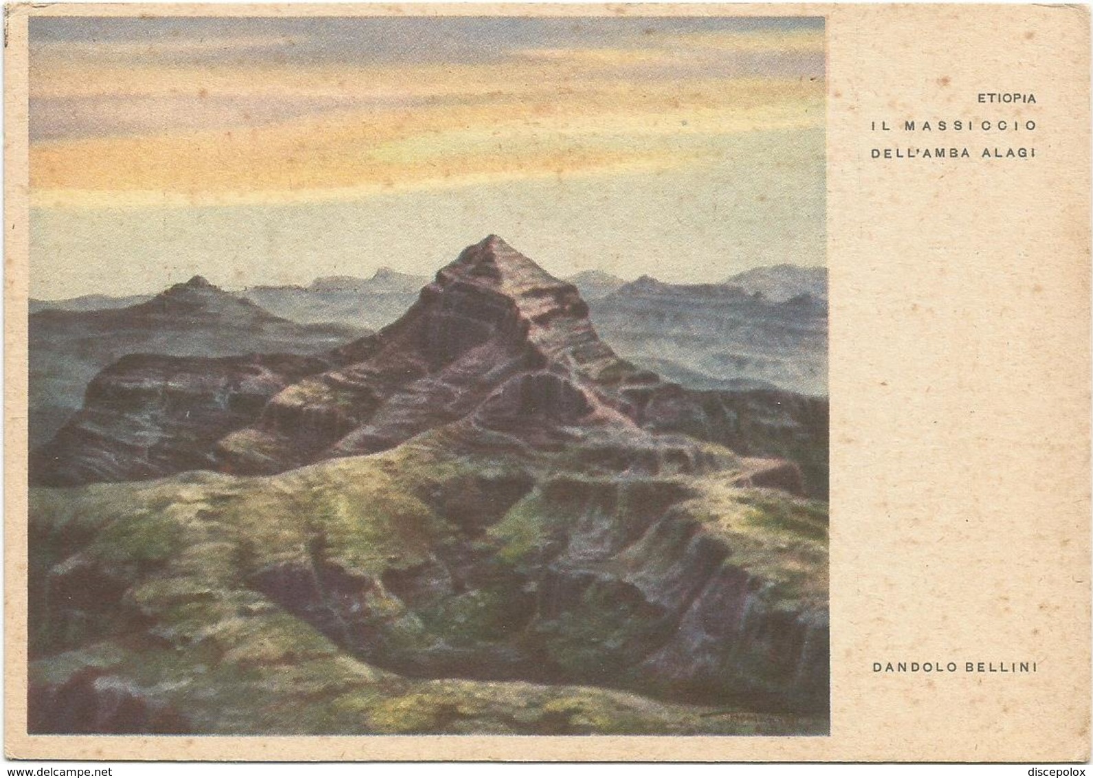 Y4592 Etiopia - Il Massiccio Dell'Amba Alagi - Illustrazione Illustration Dandolo Bellini / Non Viaggiata - Etiopia