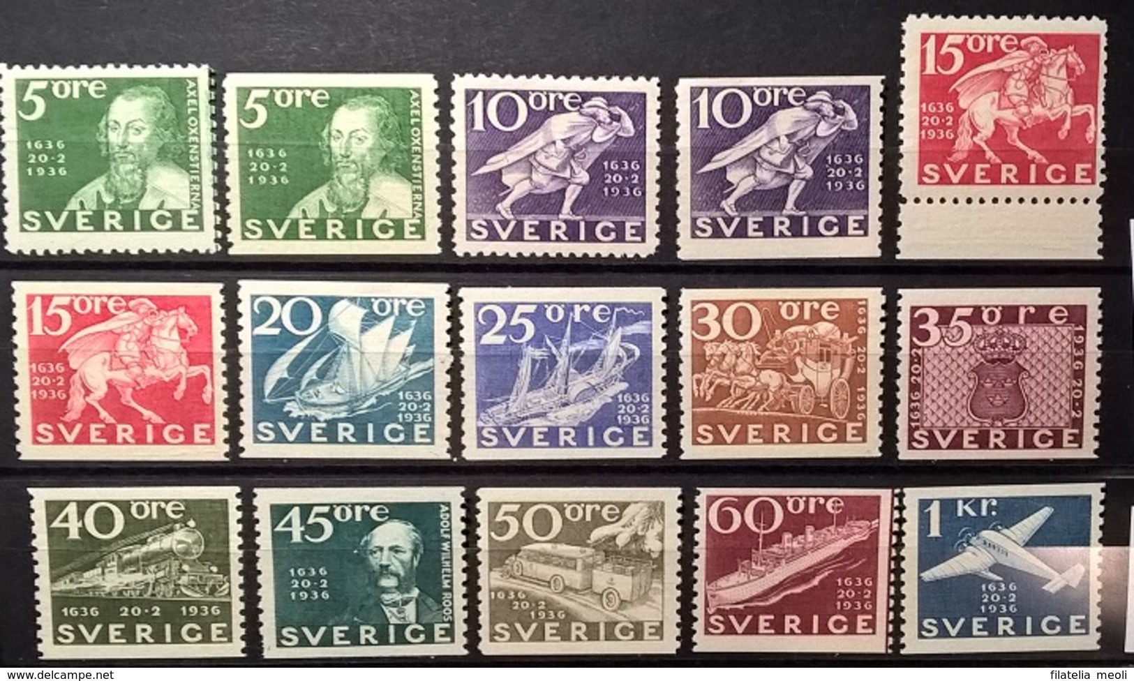 SVEZIA 1936 300° ANN. DELLE POSTE - Other & Unclassified