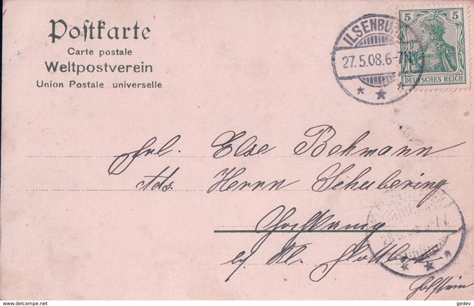 Allemagne, Ilsenburg Harz, Eingang In' Ilsethal, Deutsches Haus (27.5.1908) - Ilsenburg