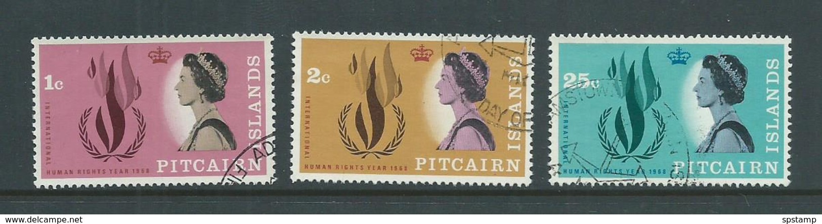 Pitcairn Islands 1968 Human Rights Year Set 3 FU - Pitcairn Islands