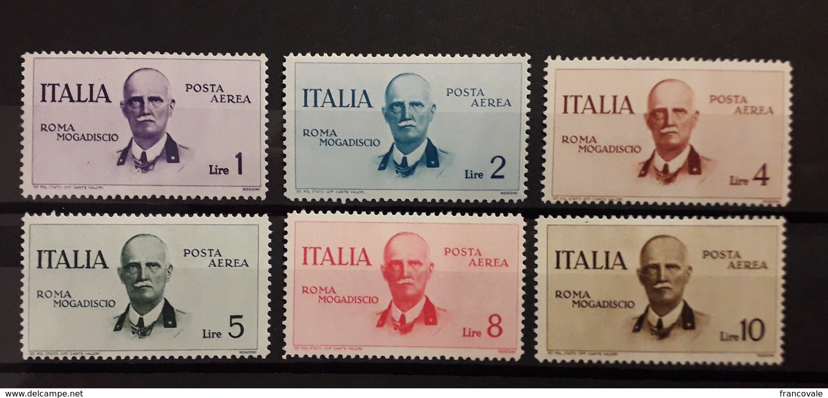 Italia Regno 1934 Posta Aerea  Volo Roma Mogadiscio Serie Completa MLH - Posta Aerea