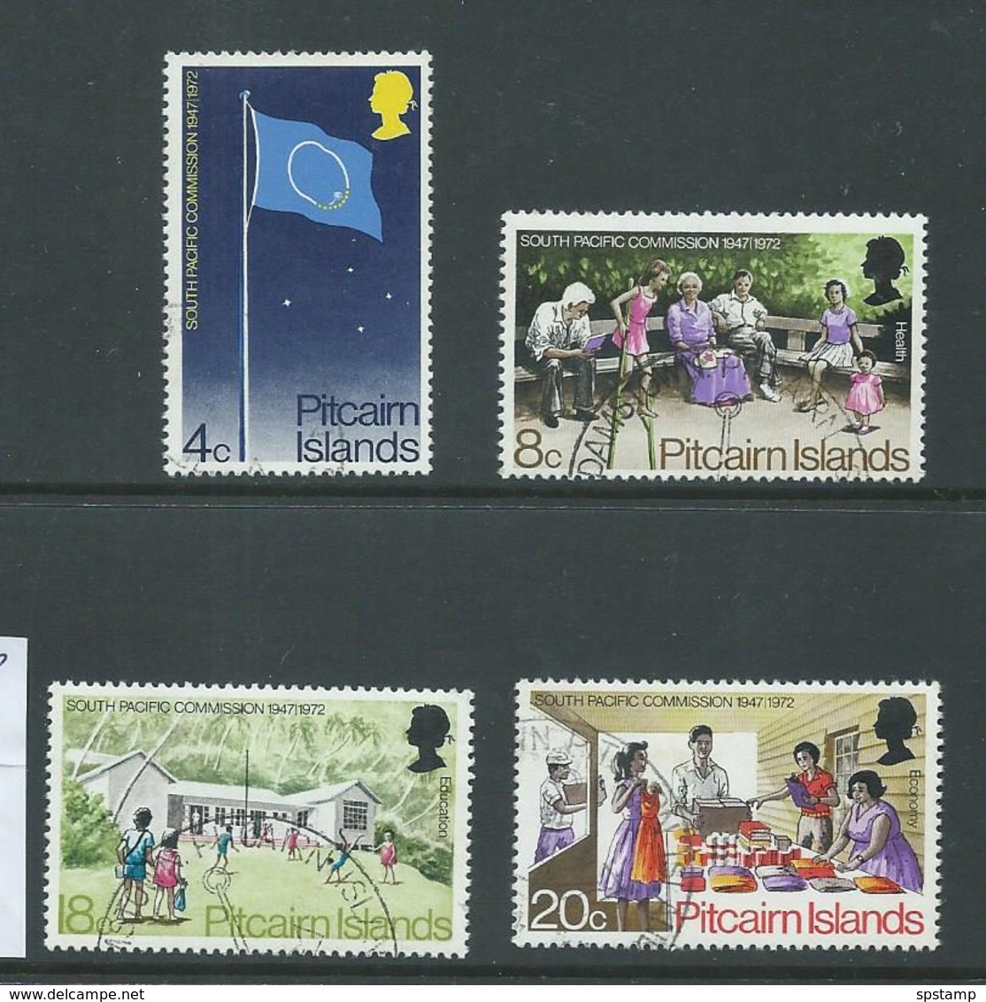 Pitcairn Islands 1972 South Pacific Commission Set 4 FU - Pitcairn Islands