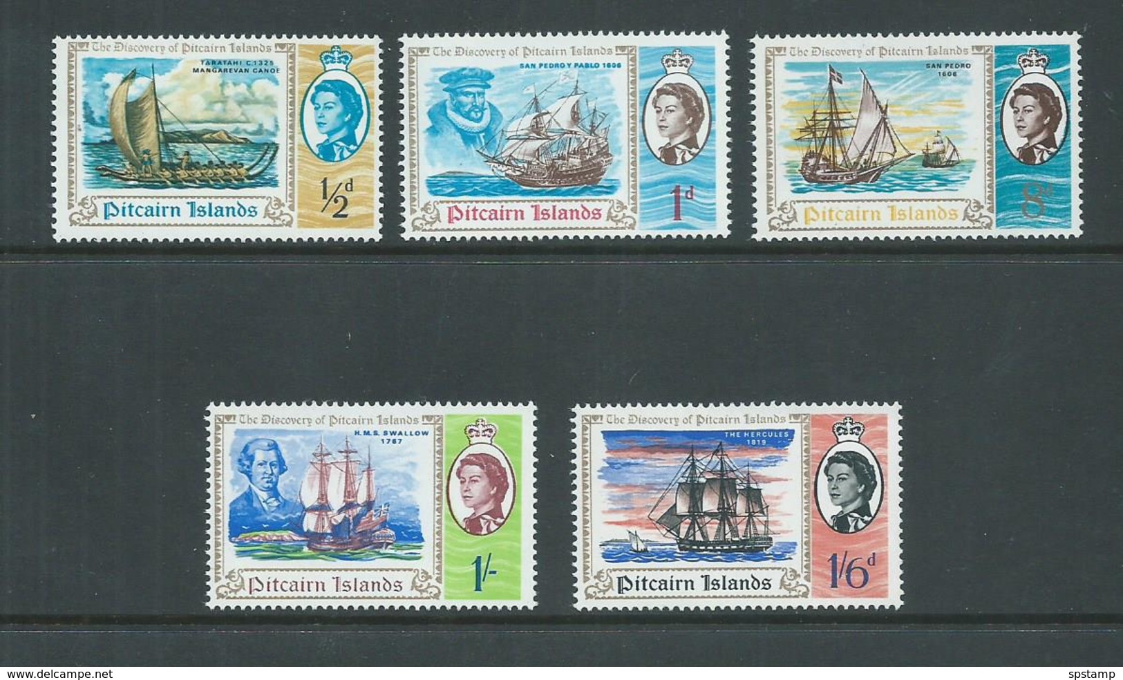 Pitcairn Islands 1967 Discovery Anniversary Set Of 5 MNH - Pitcairn Islands