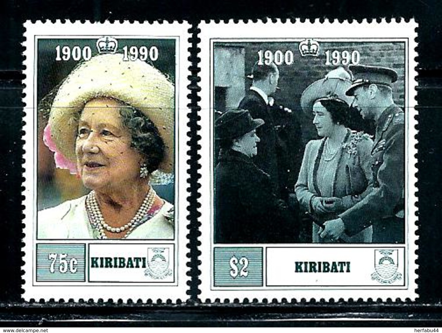 Kiribati       "Queen Mother"      Set       SC#  555-56     MNH - Kiribati (1979-...)