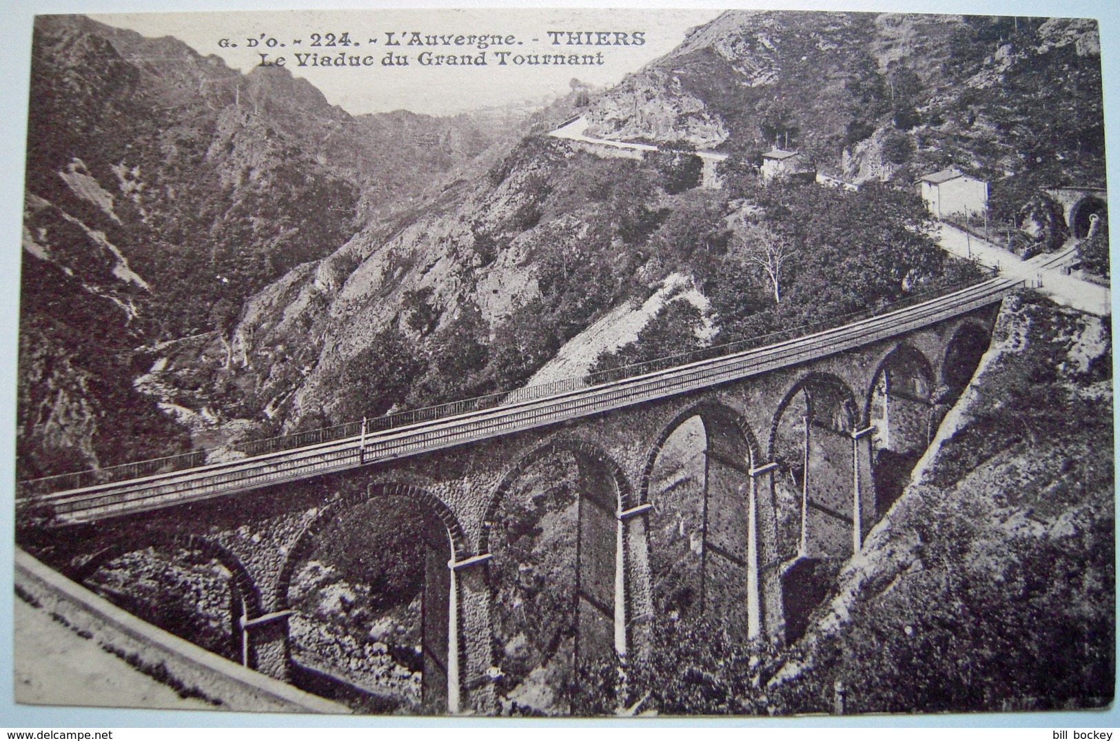 Bel Etat CPA Années 1920 - THIERS Trains, Voie Ferrée PLM / SNCF Le Viaduc Du Grand Tournant - Clermont, St Etienne - Thiers