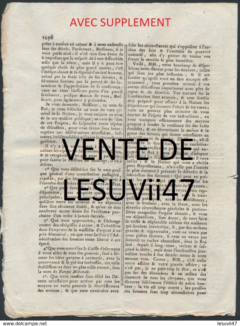 PARIS  " JOURNAL DE PARIS & LA GAZETTE DE PARIS ", PENDANT LA REVOLUTION.