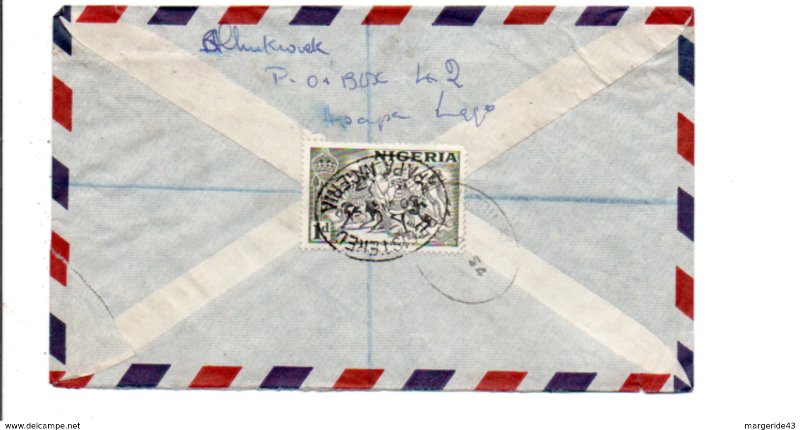 NIGERIA GB AFFRANCHISSEMENT COMPOSE SUR LETTRE RECOMMANDEE POUR L'ECOSSE 1954 - Nigeria (...-1960)