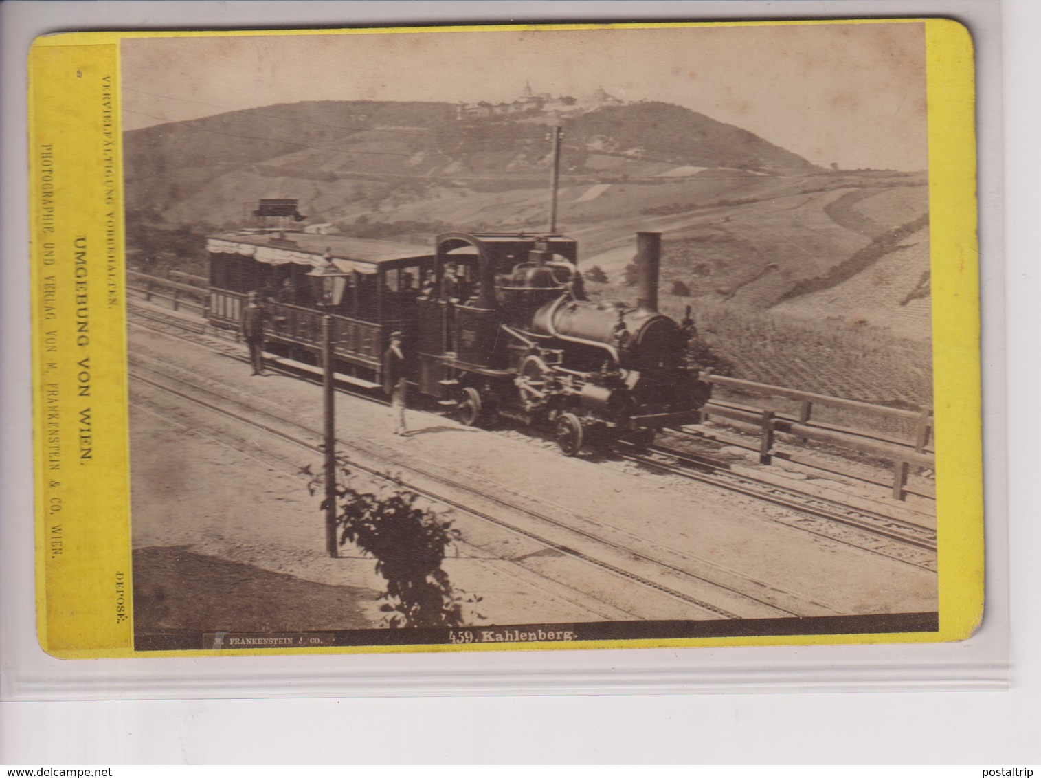 1880   KAHLENBERG UMGEBUNG VON WIEN M FRANKENSTEIN AND CO WIEN  16*10CM Fonds Victor FORBIN 1864-1947 - Trenes